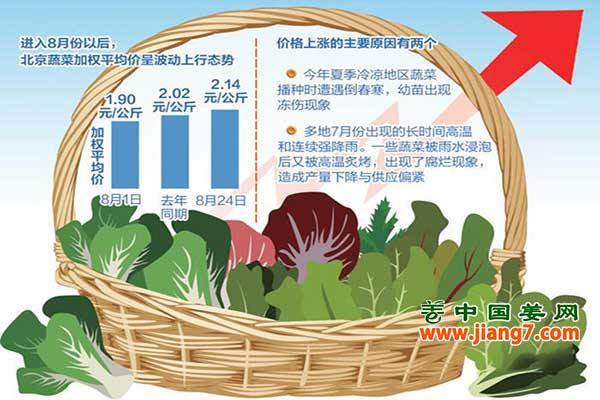 北京菜价短期维稳，秋后或上涨 ()