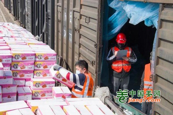 开动！满洲里铁路口岸开行首趟蔬菜出口货物列车 ()