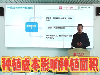 种植成本影响种植面积 ()