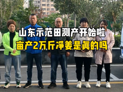 中姜网山东生姜基地测产小组出发啦！ ()