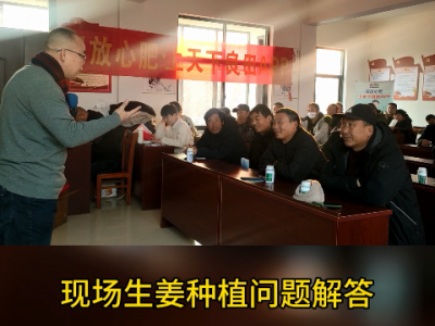 中姜网植保老师正在讲解生姜高产种植宝典！ ()