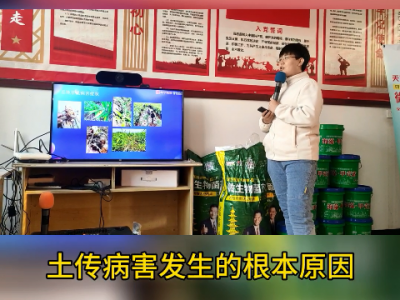 紫薇老师正在讲解土壤现状及如何改良重茬！ ()