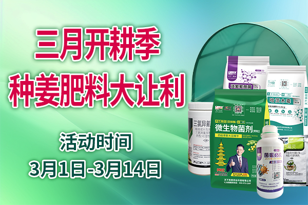 三月开耕季，种姜肥料大让利 ()