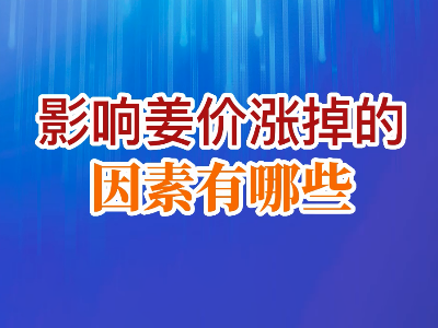 影响姜价涨掉的因素有哪些？ ()