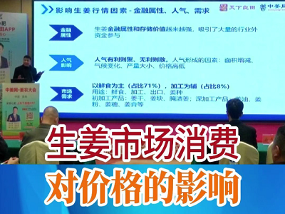 生姜市场消费对价格的影响 ()