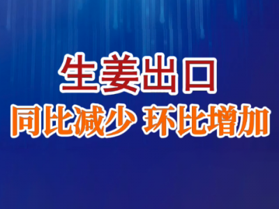 老石说姜：生姜出口：同比减少 环比增加 ()