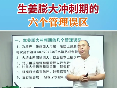 生姜膨大冲刺期的几个管理误区 ()